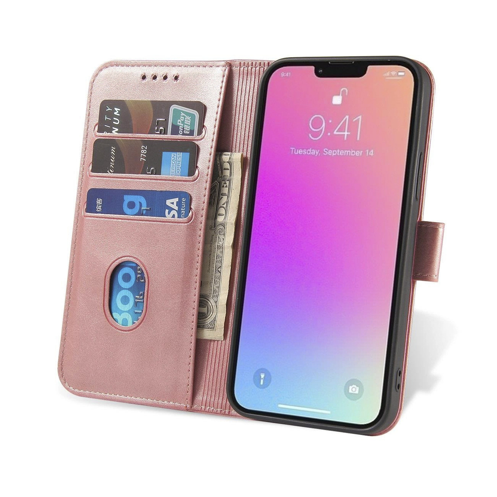 iTok webáruház - Hurtel Magnet Case mágneses könyvtok Samsung Galaxy S25 Ultra készülékhez (rózsaszín) 8 Magnet Case with Flip for Samsung Galaxy S25 Ultra (rózsaszín)