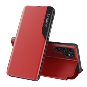Hurtel Eco Leather View Case tok Samsung Galaxy S25 Ultra készülékhez (piros)