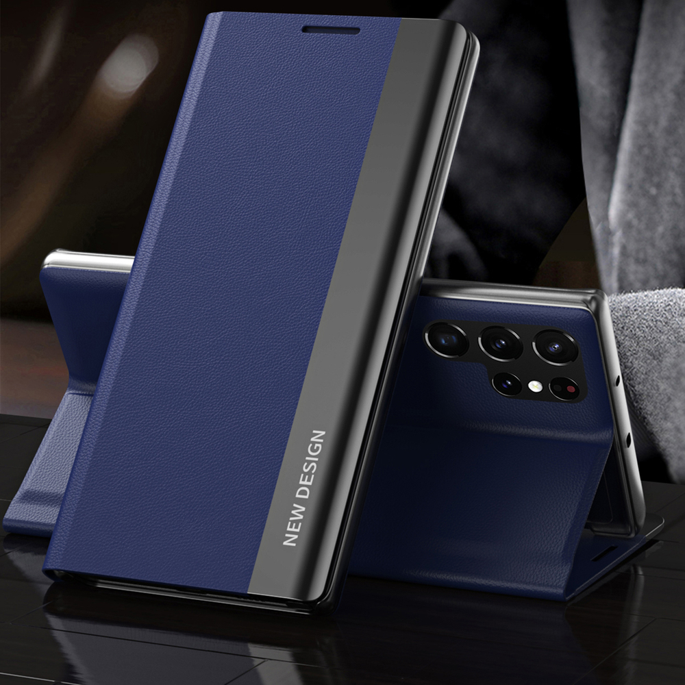 iTok webáruház - Hurtel Sleep Case Pro tok Samsung Galaxy S25 Ultra készülékhez (kék) 2 Sleep Case Pro Samsung Galaxy S25 Ultra Case with Flip and Stand (kék)