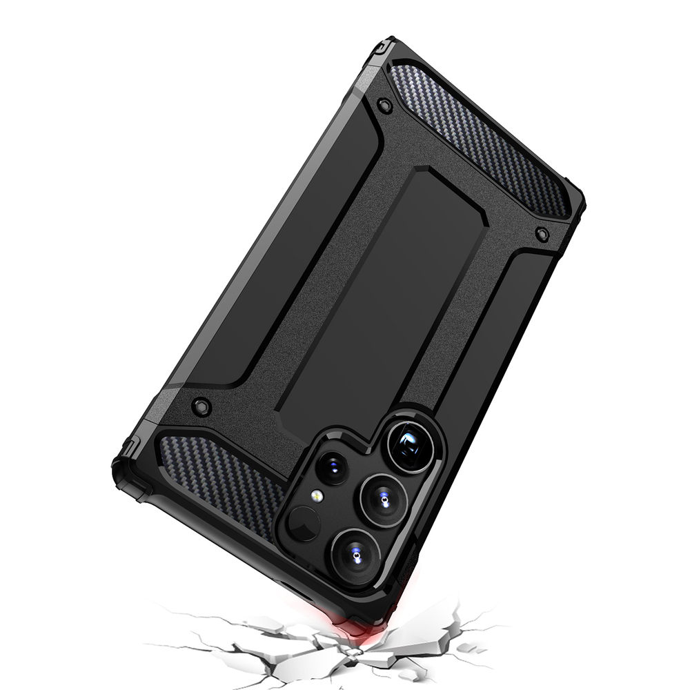 iTok webáruház - Hurtel Hybrid Armor tok Samsung Galaxy S25 Ultra (fekete) 7 Hybrid Armor Case for Samsung Galaxy S25 Ultra Armored Hybrid Case (fekete)