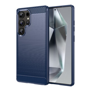 Carbon Case szilikon tok Samsung Galaxy S25 Ultra készülékhez (kék)