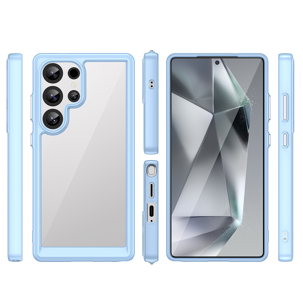 iTok webáruház - Hurtel Outer Space Case szilikon tok Samsung Galaxy S25 Ultra készülékhez (kék) 2 Outer Space Case with Gel Frame for Samsung Galaxy S25 Ultra (kék)
