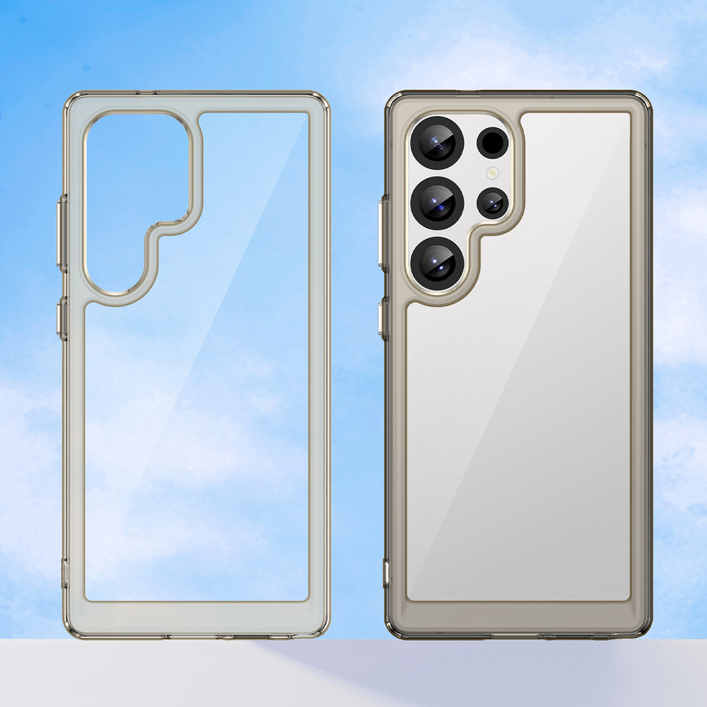 iTok webáruház - Hurtel Outer Space Case szilikon tok Samsung Galaxy S25 Ultra készülékhez (átlátszó fekete) 7 Outer Space Case with Gel Frame for Samsung Galaxy S25 Ultra (átlátszó fekete)