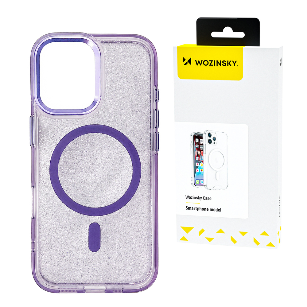 iTok webáruház - Wozinsky Wozinsky Glitter Case MagSafe tok Samsung Galaxy S25 Ultra (lila csillámos) 1 Wozinsky Glitter Case with Mag Safe for Samsung Galaxy S25 Ultra (lila csillámos)