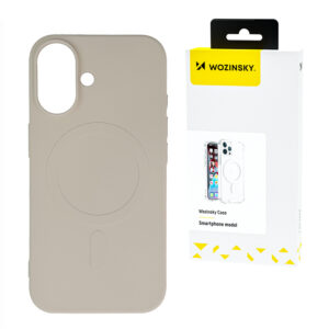 Wozinsky Silicone Case MagSafe szilikon tok Samsung Galaxy S25 Ultra készülékhez (bézs)