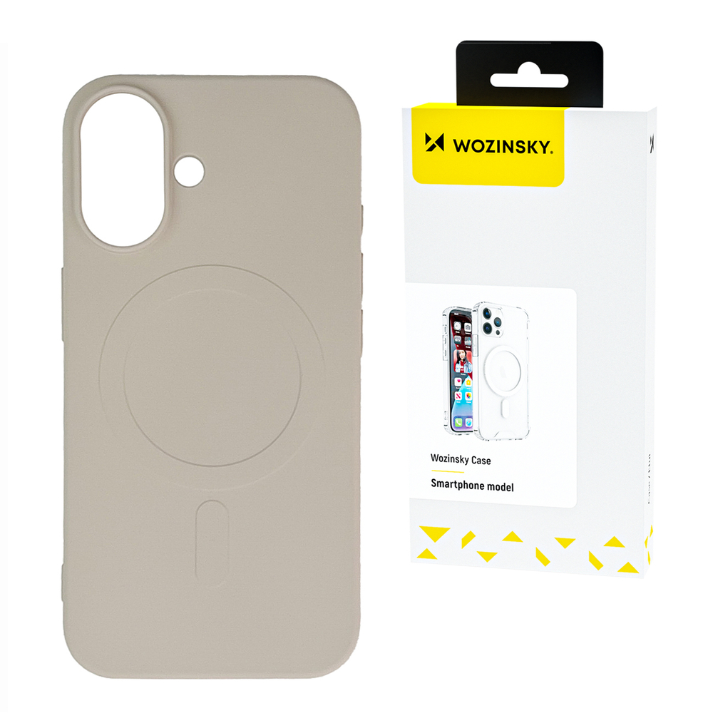 iTok webáruház - Wozinsky Wozinsky Silicone Case MagSafe szilikon tok Samsung Galaxy S25 Ultra készülékhez (bézs) 1 Wozinsky Silicone Case Magsafe Magnetic Case for Samsung Galaxy S25 Ultra (bézs)