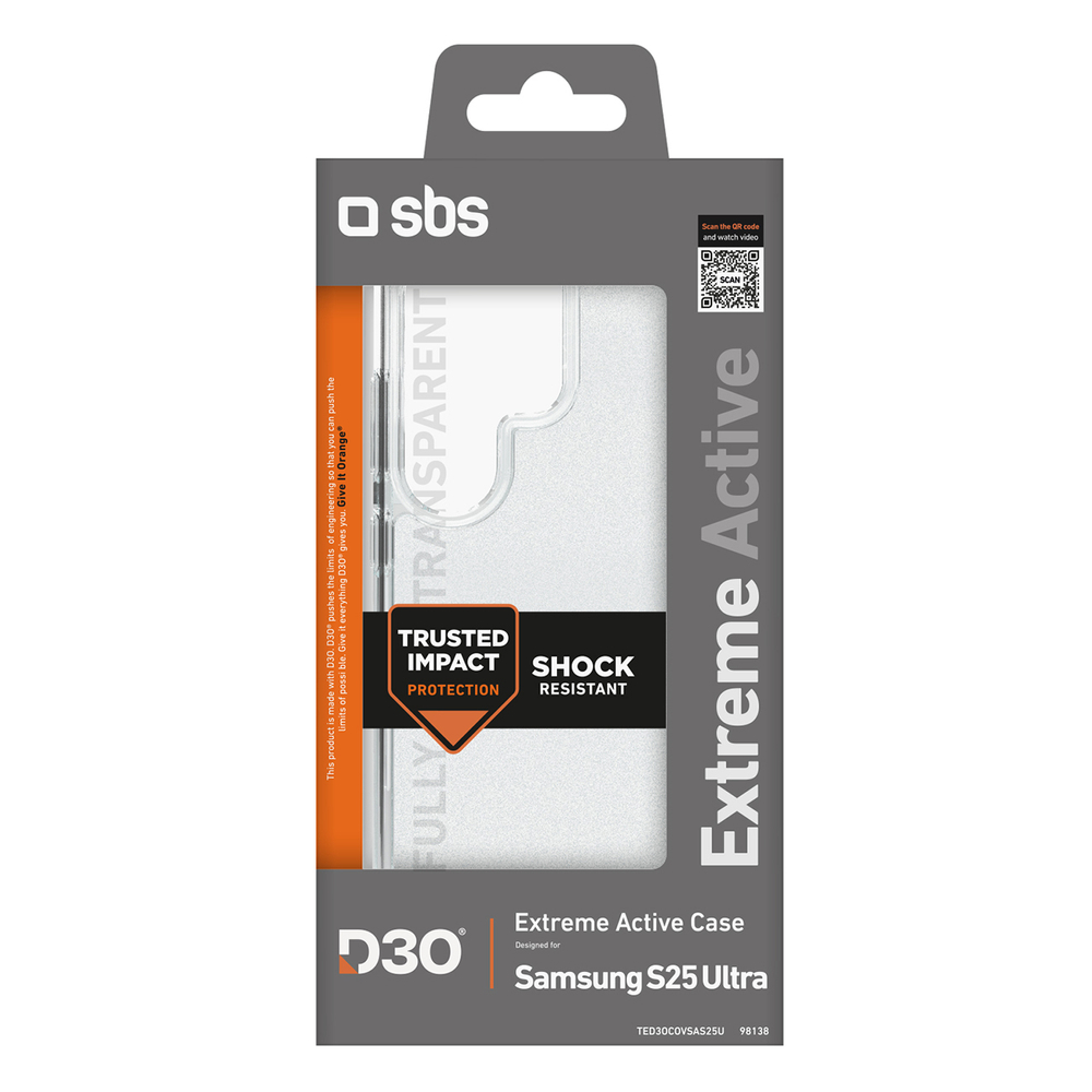 iTok webáruház - SBS SBS D3O tok Samsung Galaxy S25 Ultra készülékhez (átlátszó) 4 SBS D3O Case for Samsung Galaxy S25 Ultra (átlátszó)