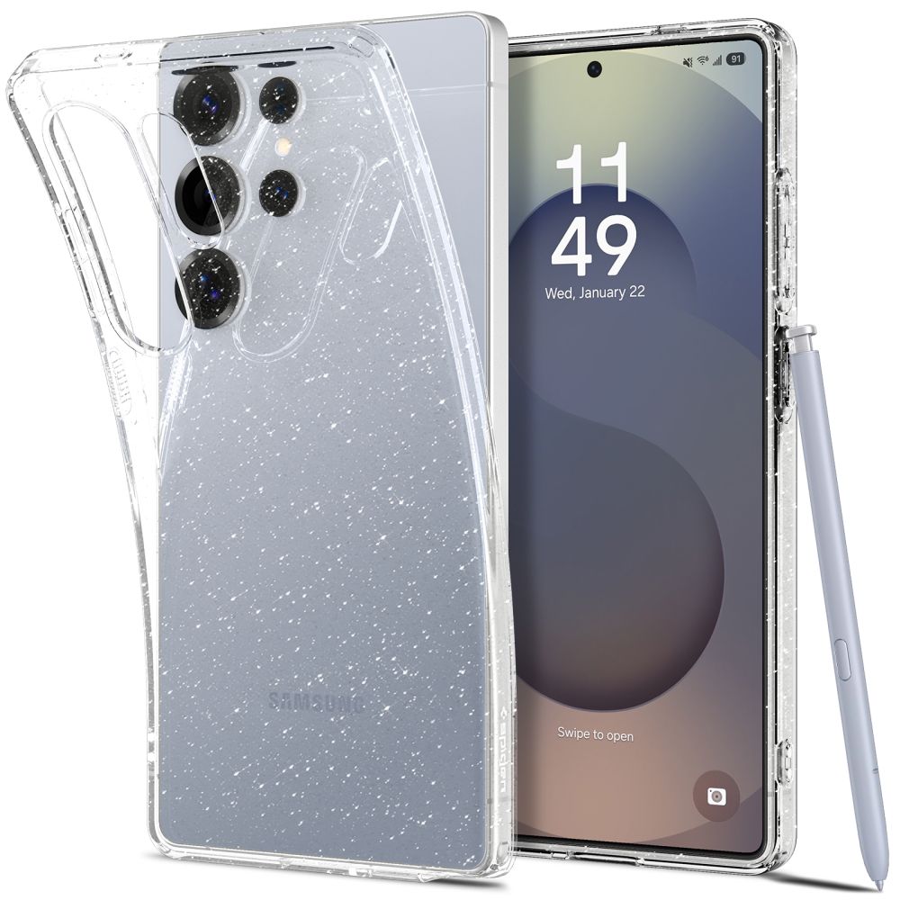 iTok webáruház - Spigen Spigen Liquid Crystal tok Samsung Galaxy S25 Ultra készülékhez (átlátszó csillámos) 1 Spigen Liquid Crystal Case for Samsung Galaxy S25 Ultra (átlátszó csillámos)