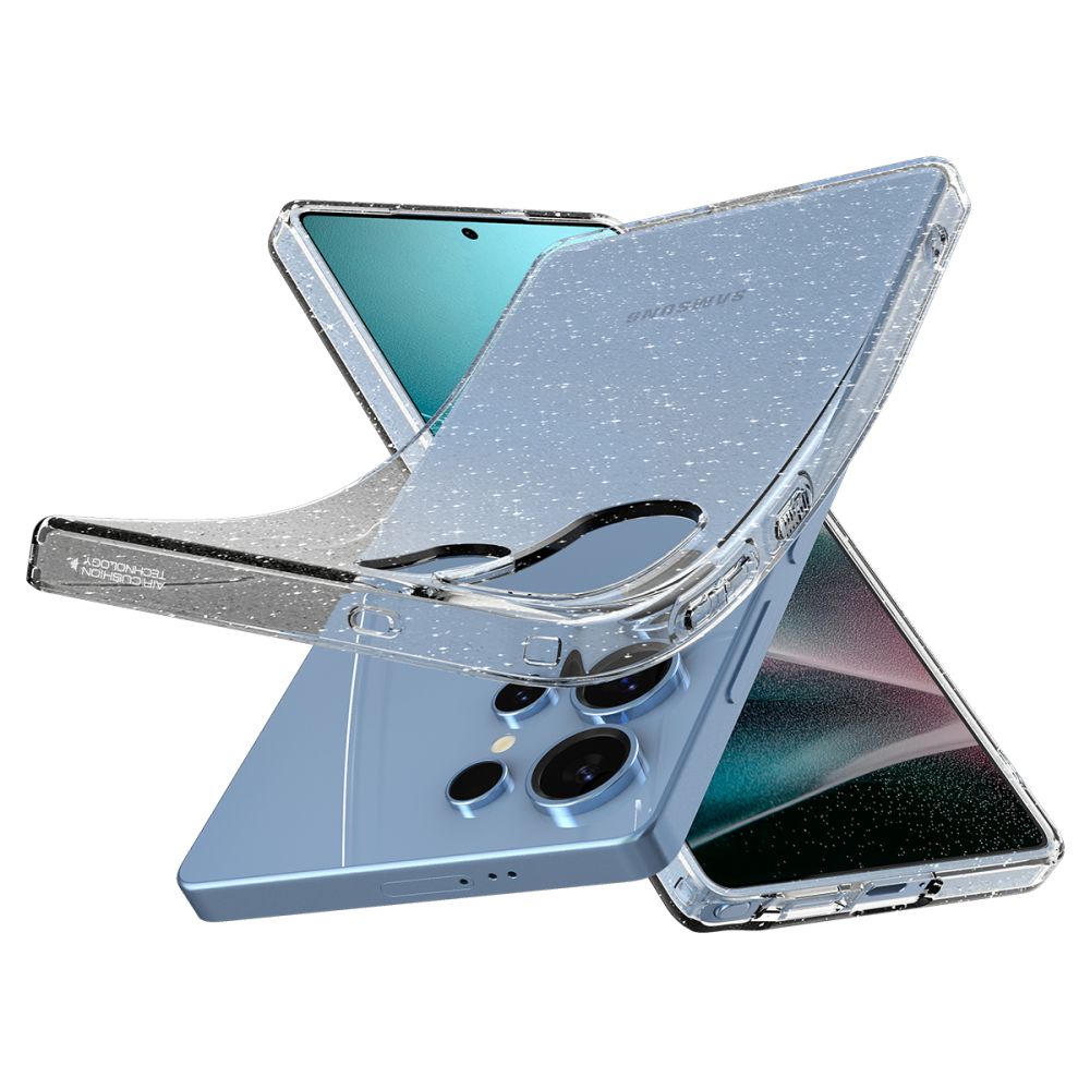 iTok webáruház - Spigen Spigen Liquid Crystal tok Samsung Galaxy S25 Ultra készülékhez (átlátszó csillámos) 6 Spigen Liquid Crystal Case for Samsung Galaxy S25 Ultra (átlátszó csillámos)