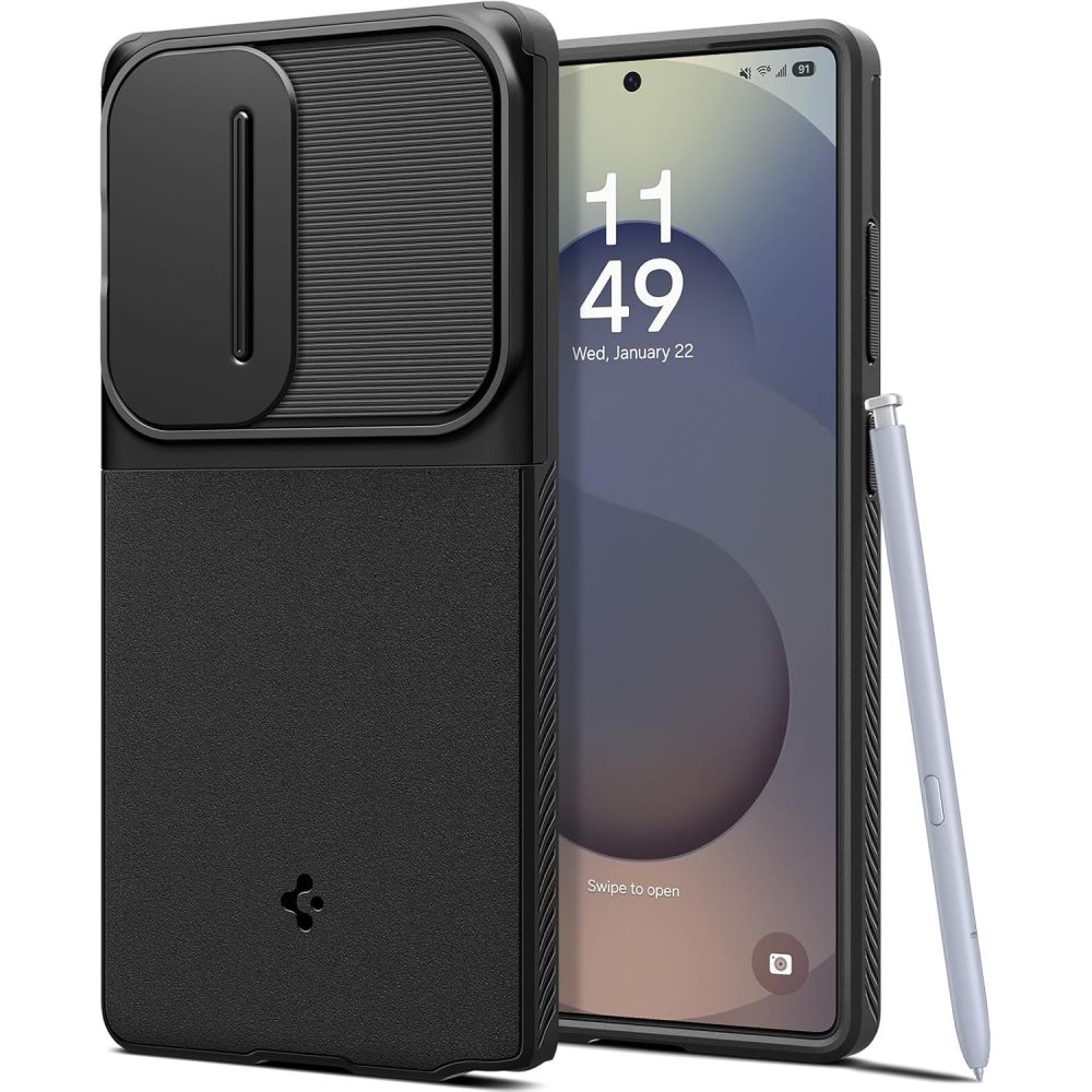 iTok webáruház - Spigen Spigen Optik Armor tok Samsung Galaxy S25 Ultra készülékhez (fekete) 1 Spigen Optik Armor Case for Samsung Galaxy S25 Ultra (fekete)