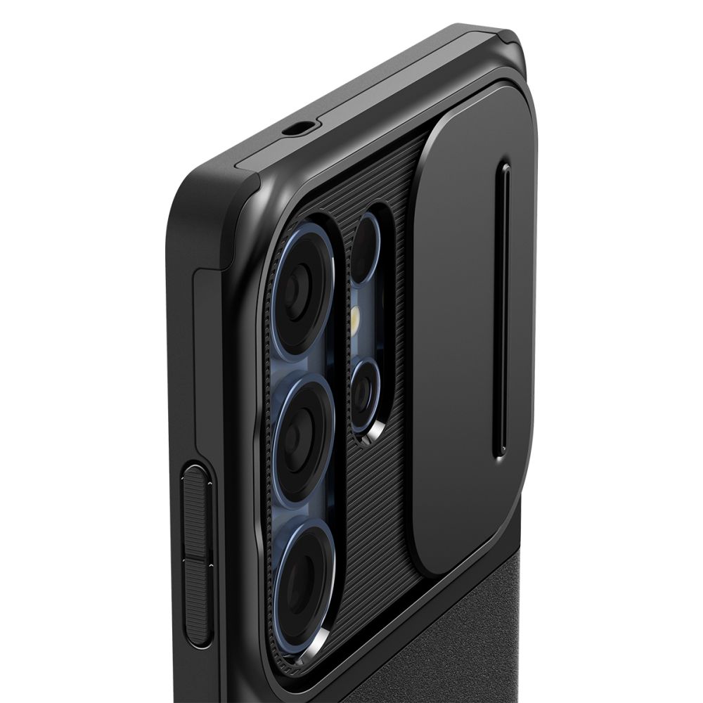 iTok webáruház - Spigen Spigen Optik Armor tok Samsung Galaxy S25 Ultra készülékhez (fekete) 7 Spigen Optik Armor Case for Samsung Galaxy S25 Ultra (fekete)