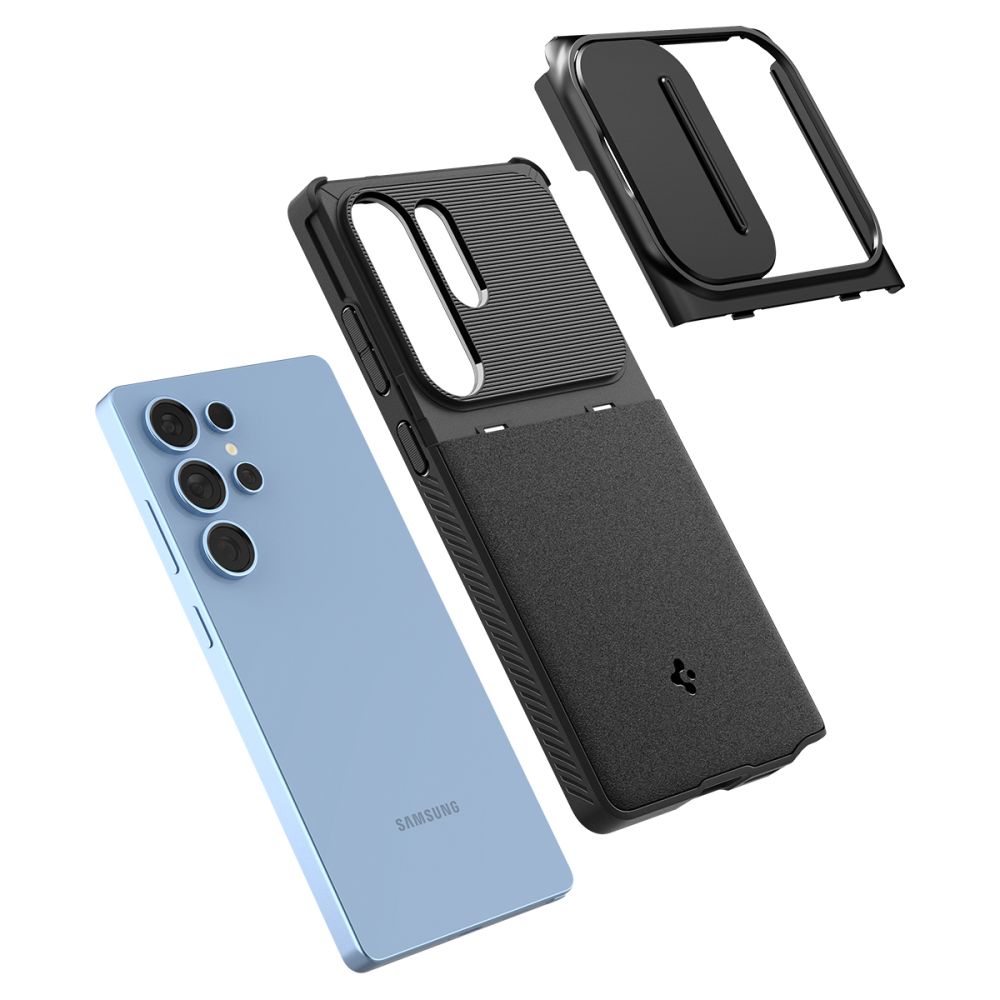iTok webáruház - Spigen Spigen Optik Armor tok Samsung Galaxy S25 Ultra készülékhez (fekete) 8 Spigen Optik Armor Case for Samsung Galaxy S25 Ultra (fekete)