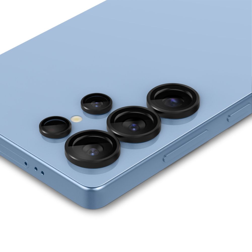 iTok webáruház - Spigen Spigen Optik Pro GLAS.TR EZ FIT 2 db kameravédő Samsung Galaxy S25 Ultra készülékhez (fekete) 4 Spigen Optik Pro GLAS.TR EZ FIT 2-pack Camera Cover for Samsung Galaxy S25 Ultra (fekete)