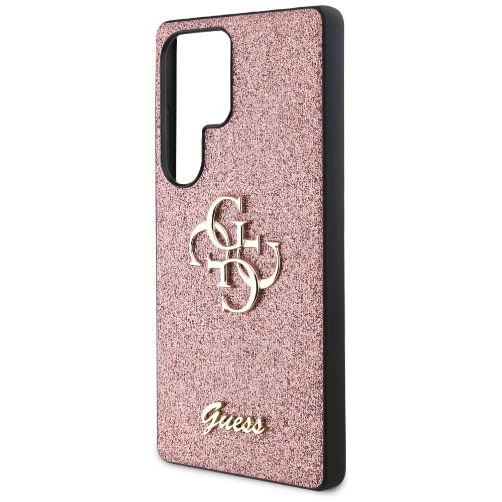 iTok webáruház - Guess Guess Fixed Glitter Big 4G Metal Logo tok Samsung Galaxy S25 Ultra készülékhez – rózsaszín 6 Guess Fixed Glitter Big 4G Metal Logo Case for Samsung Galaxy S25 Ultra Pink