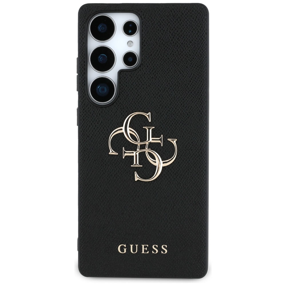 iTok webáruház - Guess Guess Grained Big 4G Logo Small Classic Logo tok Samsung Galaxy S25 Ultra készülékhez, fekete 3 Guess Grained Big 4G Logo Small Classic Logo case for Samsung Galaxy S25 Ultra black