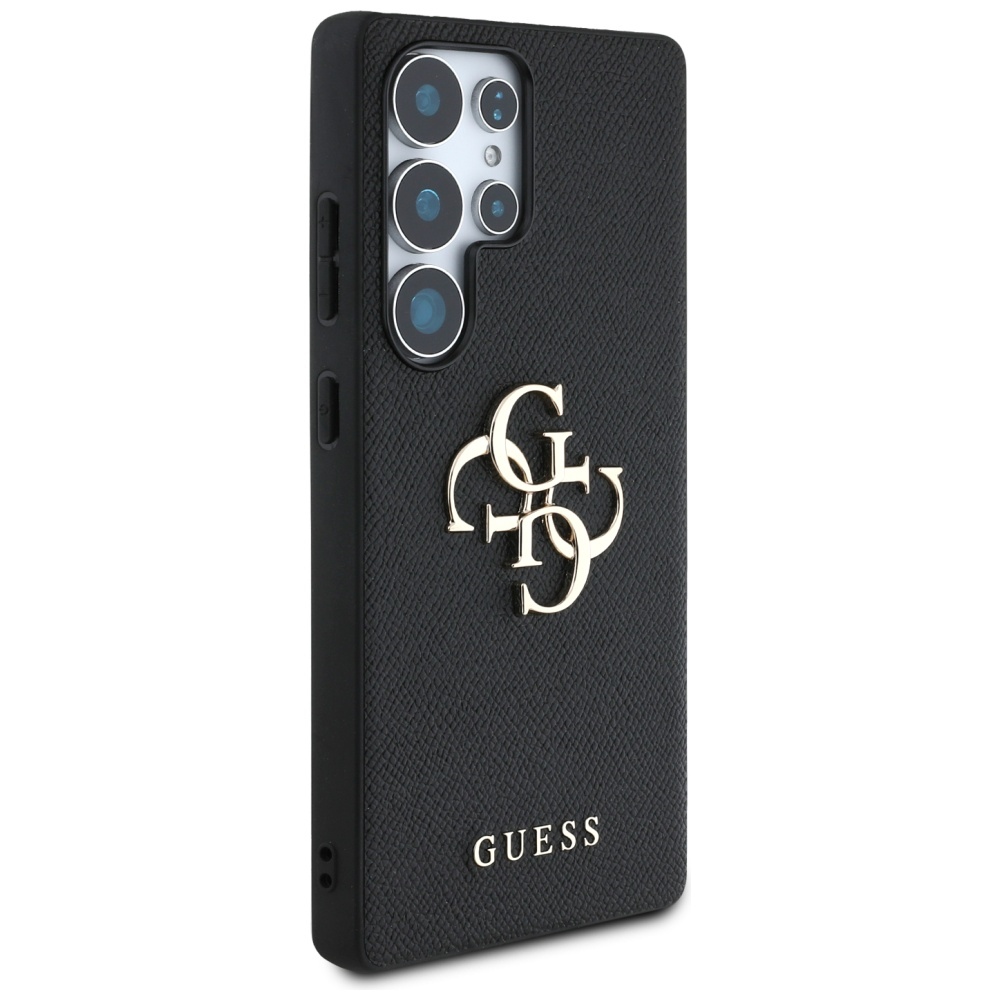 iTok webáruház - Guess Guess Grained Big 4G Logo Small Classic Logo tok Samsung Galaxy S25 Ultra készülékhez, fekete 4 Guess Grained Big 4G Logo Small Classic Logo case for Samsung Galaxy S25 Ultra black