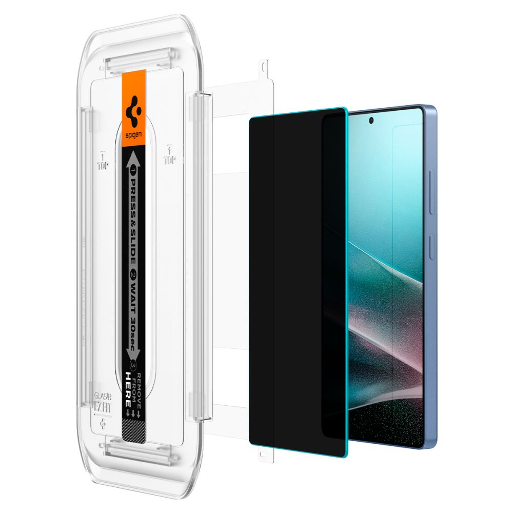 iTok webáruház - Spigen Spigen Glas.TR „Ez Fit” Privacy edzett üveg 2 db Samsung Galaxy S25 Ultra készülékhez 6 Spigen Glas.TR "Ez Fit" Privacy 2-pack for Samsung Galaxy S25 Ultra