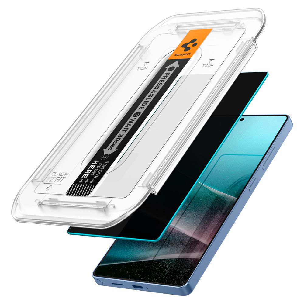 iTok webáruház - Spigen Spigen Glas.TR „Ez Fit” Privacy edzett üveg 2 db Samsung Galaxy S25 Ultra készülékhez 8 Spigen Glas.TR "Ez Fit" Privacy 2-pack for Samsung Galaxy S25 Ultra