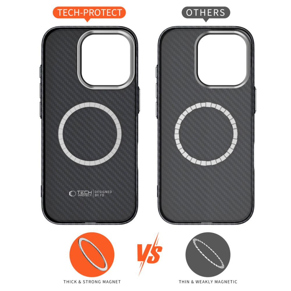 iTok webáruház - Tech-Protect Tech-Protect Ion Carbon MagSafe tok Samsung Galaxy S25 Ultra készülékhez (fekete) 5 Tech-Protect Ion Carbon MagSafe Case for Samsung Galaxy S25 Ultra (fekete)