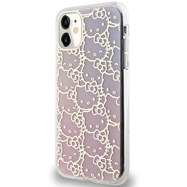 iTok webáruház - Hello Kitty Hello Kitty IML Gradient Electrop Crowded Kitty Head tok iPhone 11 / Xr (rózsaszín) 2 Hello Kitty IML Gradient Electrop Crowded Kitty Head Case for iPhone 11 / Xr (rózsaszín)