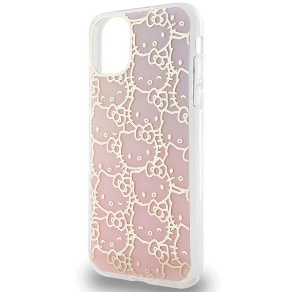 iTok webáruház - Hello Kitty Hello Kitty IML Gradient Electrop Crowded Kitty Head tok iPhone 11 / Xr (rózsaszín) 6 Hello Kitty IML Gradient Electrop Crowded Kitty Head Case for iPhone 11 / Xr (rózsaszín)