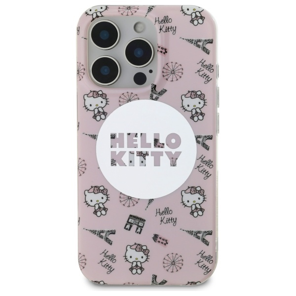 iTok webáruház - Hello Kitty Hello Kitty IML All Over Paris MagSafe tok iPhone 16 Pro készülékhez (rózsaszín) 3 Hello Kitty IML All Over Paris Magsafe iPhone 16 Pro Case (rózsaszín)
