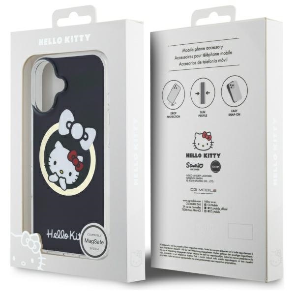 iTok webáruház - Hello Kitty Hello Kitty IML Fun bow MagSafe iPhone 16 tok (fekete) 8 Hello Kitty IML Fun bow Magsafe iPhone 16 Case (fekete)