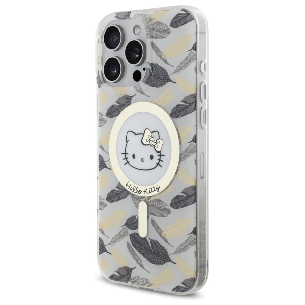 iTok webáruház - Hello Kitty Hello Kitty Golden Leaves MagSafe tok iPhone 16 Pro Max készülékhez (fehér) 2 Hello Kitty IML Golden Leaves MagSafe Case for iPhone 16 Pro Max (fehér)
