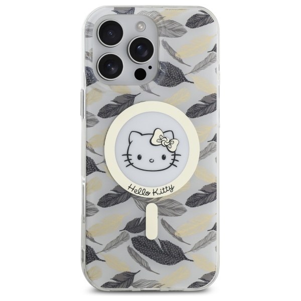 iTok webáruház - Hello Kitty Hello Kitty Golden Leaves MagSafe tok iPhone 16 Pro Max készülékhez (fehér) 3 Hello Kitty IML Golden Leaves MagSafe Case for iPhone 16 Pro Max (fehér)