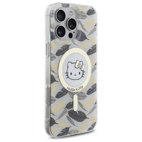 iTok webáruház - Hello Kitty Hello Kitty Golden Leaves MagSafe tok iPhone 16 Pro Max készülékhez (fehér) 4 Hello Kitty IML Golden Leaves MagSafe Case for iPhone 16 Pro Max (fehér)