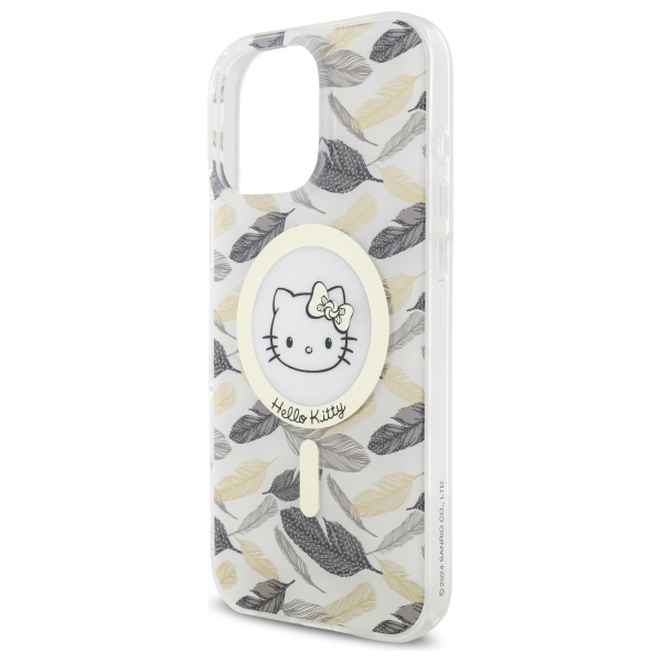 iTok webáruház - Hello Kitty Hello Kitty Golden Leaves MagSafe tok iPhone 16 Pro Max készülékhez (fehér) 6 Hello Kitty IML Golden Leaves MagSafe Case for iPhone 16 Pro Max (fehér)