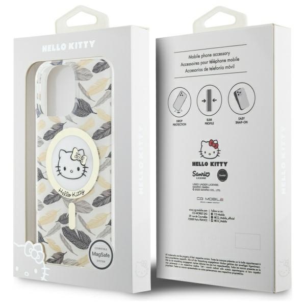 iTok webáruház - Hello Kitty Hello Kitty Golden Leaves MagSafe tok iPhone 16 Pro Max készülékhez (fehér) 8 Hello Kitty IML Golden Leaves MagSafe Case for iPhone 16 Pro Max (fehér)