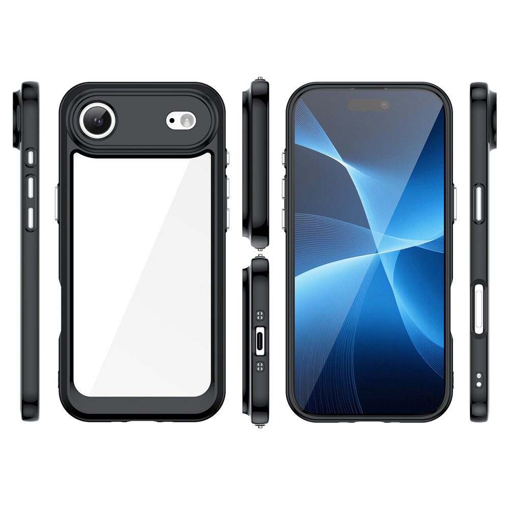 iTok webáruház - Hurtel Outer Space tok iPhone 17 Airhez (fekete átlátszó) 2 Outer Space Case for iPhone 17 Air (fekete átlátszó)