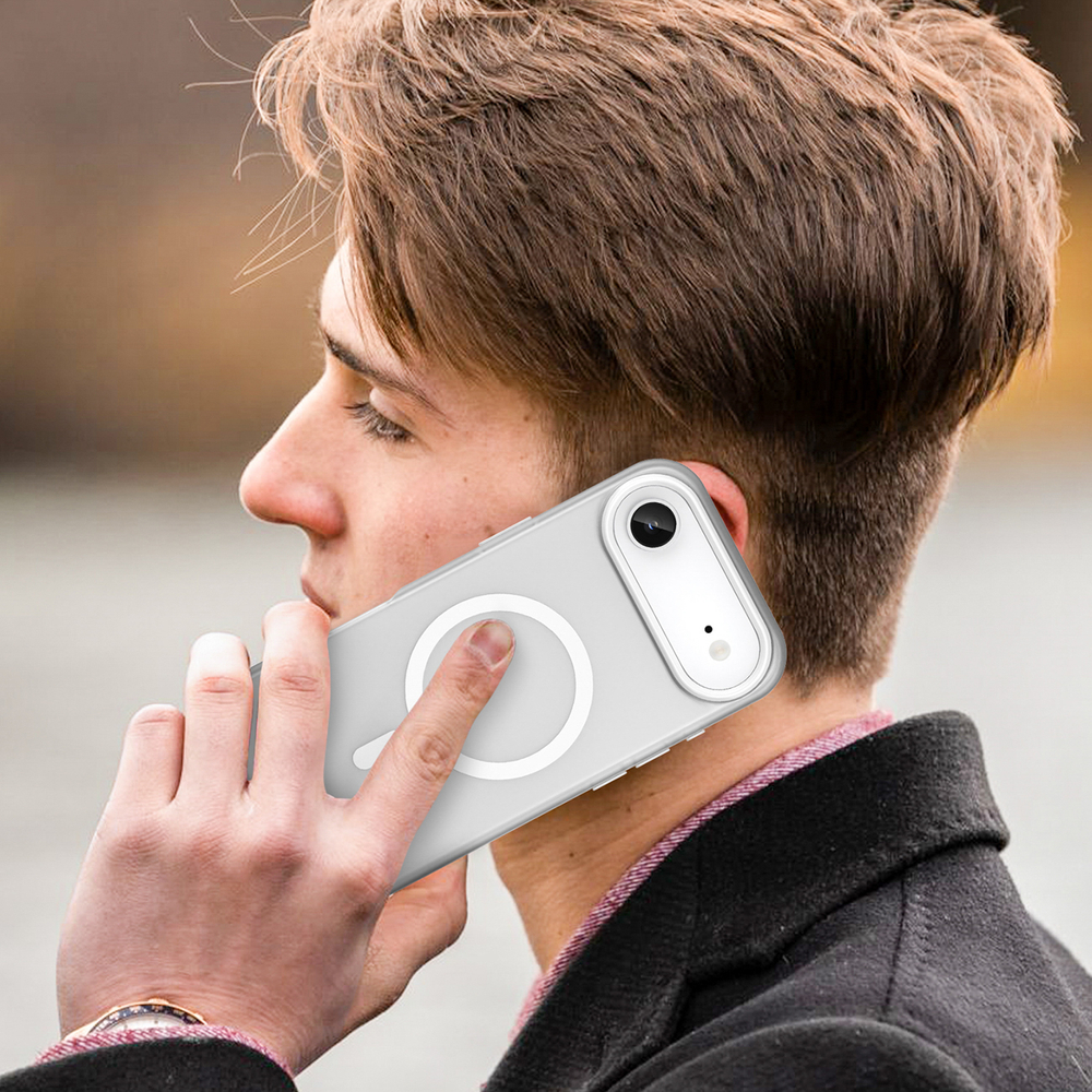 iTok webáruház - Hurtel Magnetic Abrasive tok iPhone 17 Air készülékhez – MagSafe-kompatibilis (matt fehér) 6 Magnetic Abrasive iPhone 17 Air Case Compatible with MagSafe (matt fehér)