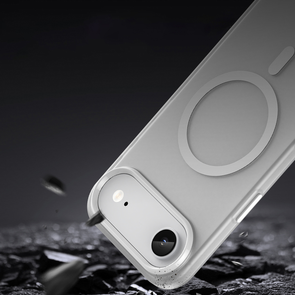 iTok webáruház - Hurtel Magnetic Abrasive tok iPhone 17 Air készülékhez – MagSafe-kompatibilis (matt fehér) 7 Magnetic Abrasive iPhone 17 Air Case Compatible with MagSafe (matt fehér)
