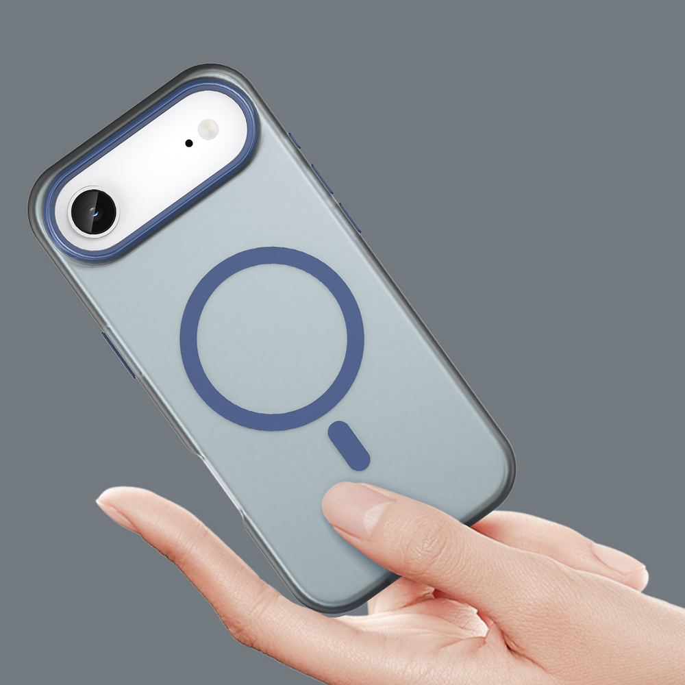 iTok webáruház - Hurtel Magnetic Abrasive tok iPhone 17 Air készülékhez MagSafe kompatibilitással (matt kék) 5 Magnetic Abrasive iPhone 17 Air Case Compatible with MagSafe (matt kék)