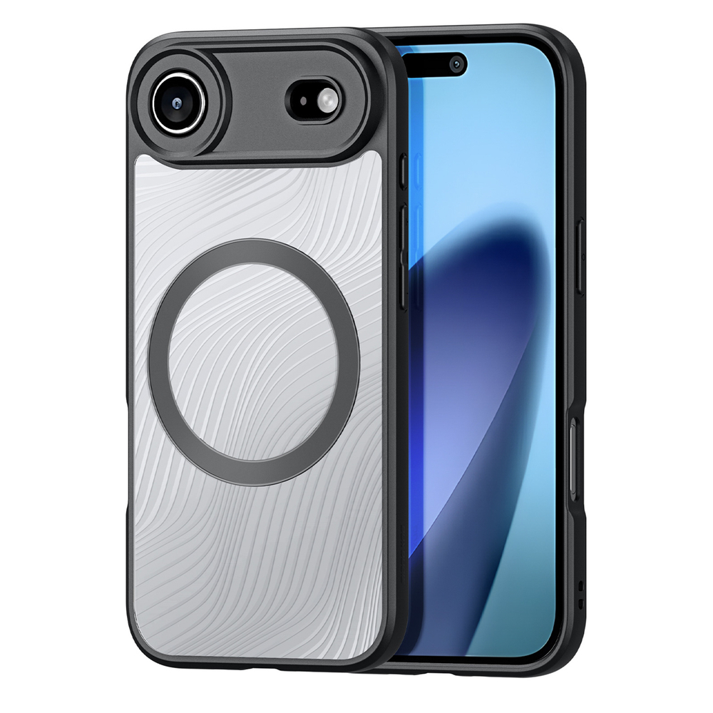 iTok webáruház - Dux Ducis Dux Ducis Aimo Mag tok iPhone 17 Air készülékhez – fekete 1 Dux Ducis Aimo Mag Case with Magnetic Ring for iPhone 17 Air – Black