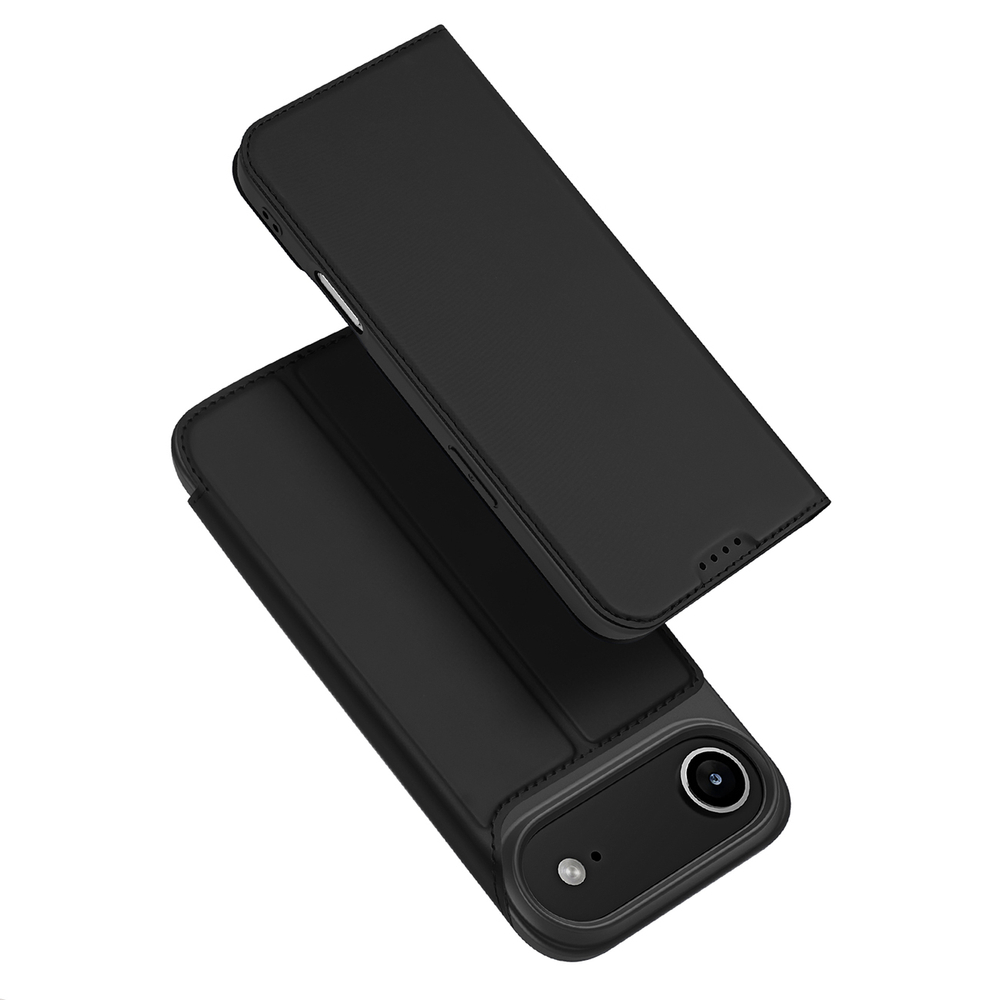 iTok webáruház - Dux Ducis Dux Ducis Skin Pro tok iPhone 17 Air készülékhez, kártyatartóval és állvánnyal (fekete) 1 Dux Ducis Skin Pro Case for iPhone 17 Air with Flip and Card Slot (fekete)