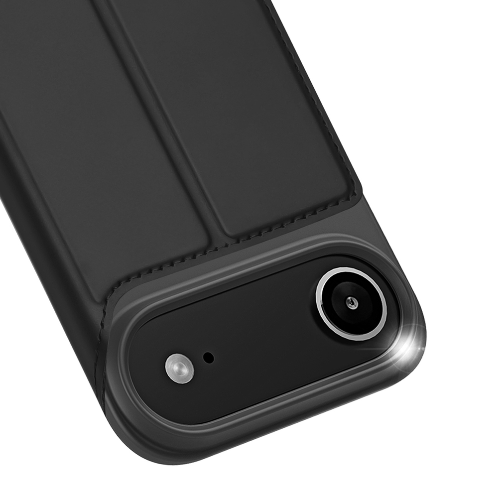 iTok webáruház - Dux Ducis Dux Ducis Skin Pro tok iPhone 17 Air készülékhez, kártyatartóval és állvánnyal (fekete) 5 Dux Ducis Skin Pro Case for iPhone 17 Air with Flip and Card Slot (fekete)