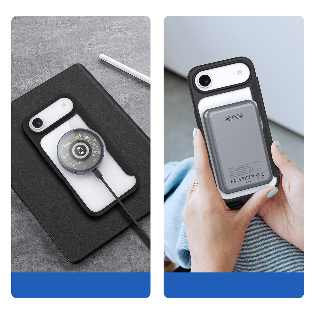 iTok webáruház - Dux Ducis Dux Ducis Skin X Pro iPhone 17 Air pénztárcás tok, MagSafe-kompatibilis (fekete) 6 Dux Ducis Skin X Pro iPhone 17 Air Case with Wallet, MagSafe Compatible (fekete)