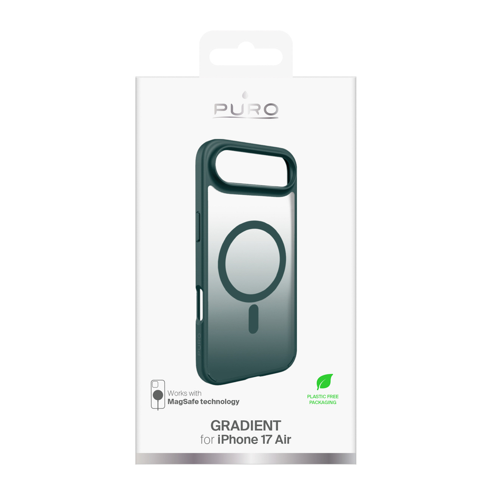 iTok webáruház - Puro Puro Gradient TPU tok MagSafe kompatibilitással iPhone 17 Air készülékhez (türkiz) 2 Puro Gradient TPU Case Compatible with MagSafe for iPhone 17 Air (türkiz)