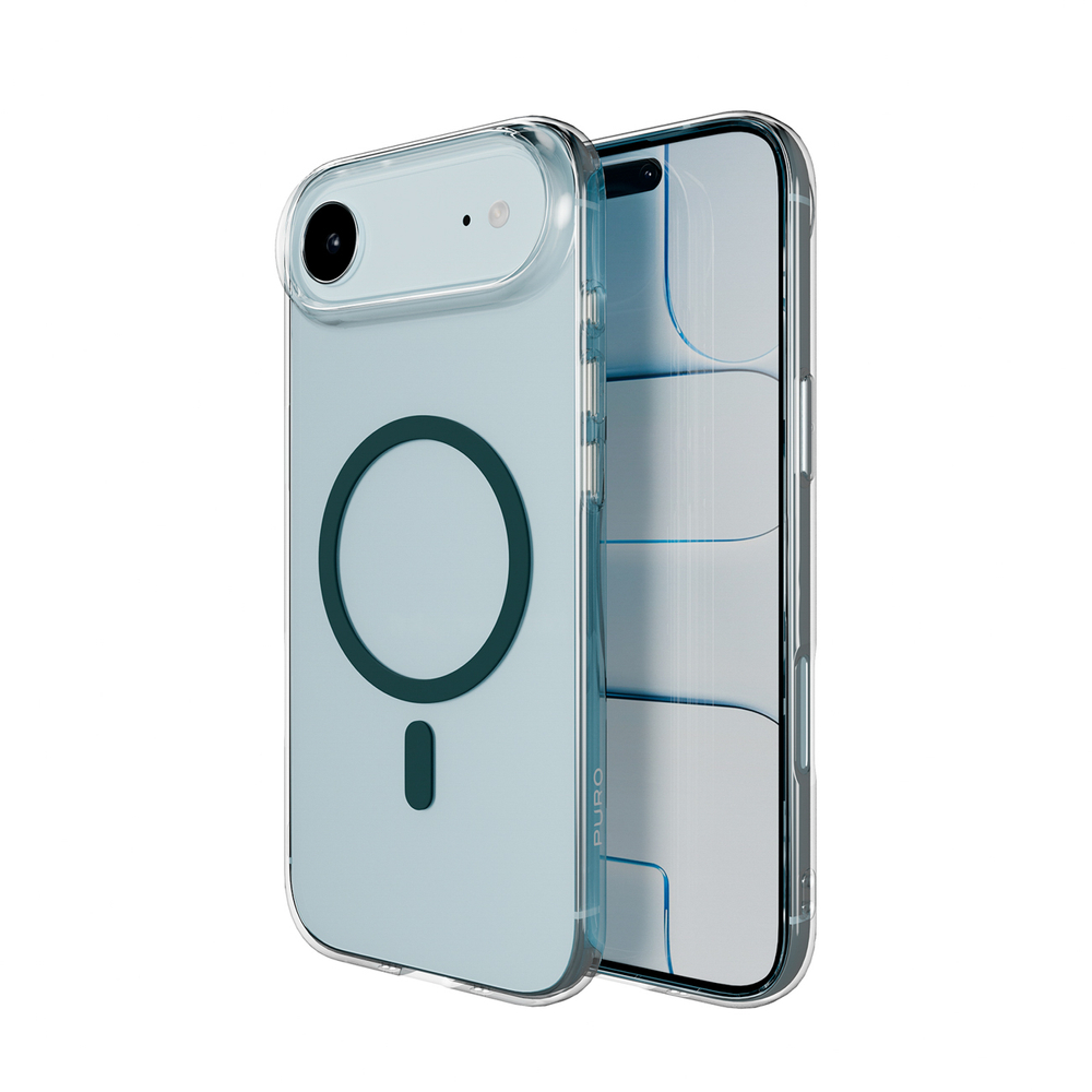 iTok webáruház - Puro Puro Lite Mag TPU+PC tok iPhone 17 Air készülékhez (átlátszó türkiz) 7 Puro Lite Mag TPU+PC Case Compatible with MagSafe for iPhone 17 Air (átlátszó türkiz)