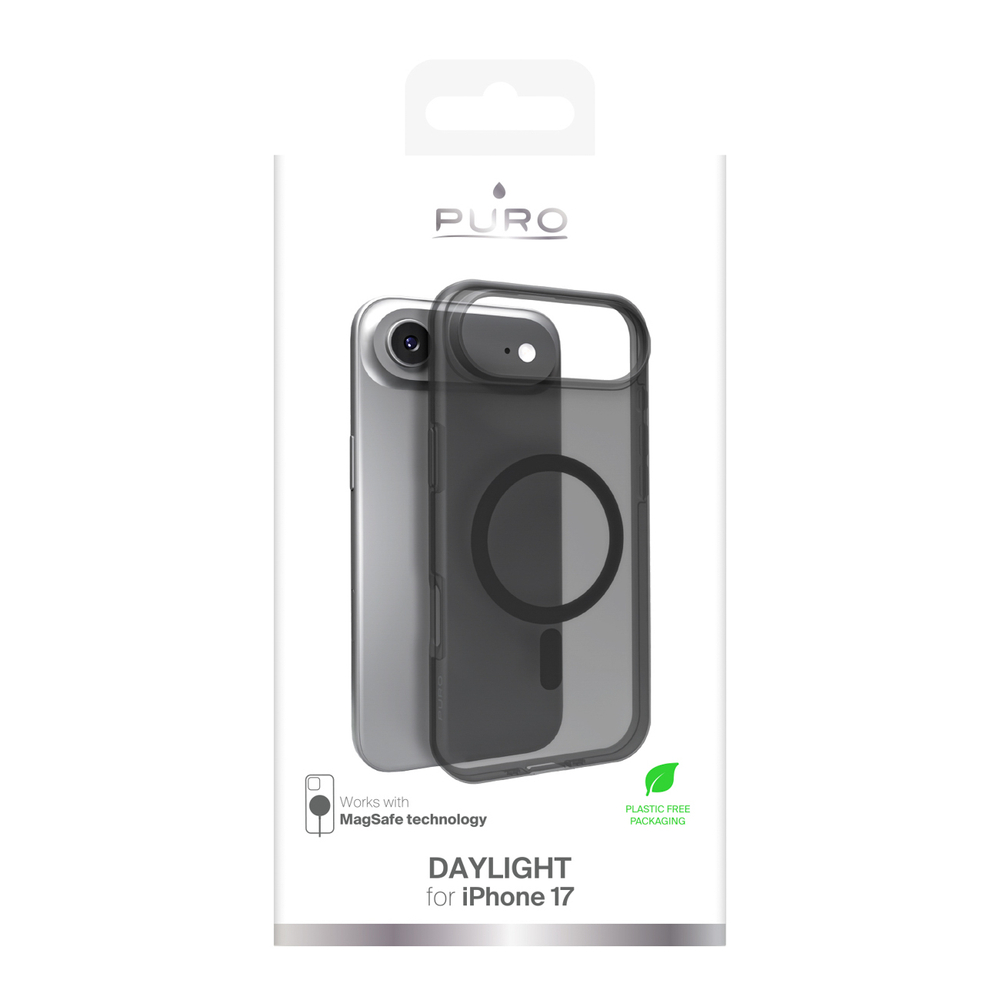 iTok webáruház - Puro Puro Daylight MagSafe szilikon tok iPhone 17 Air készülékhez (áttetsző fekete) 2 Puro Daylight Magsafe Compatible Silicone Case for iPhone 17 Air (áttetsző fekete)
