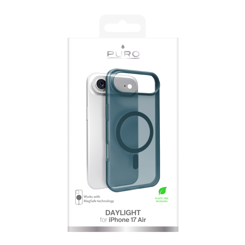 iTok webáruház - Puro Puro Daylight szilikon tok iPhone 17 Air készülékhez (áttetsző türkiz) 2 Puro Daylight Magsafe Compatible Silicone Case for iPhone 17 Air (áttetsző türkiz)