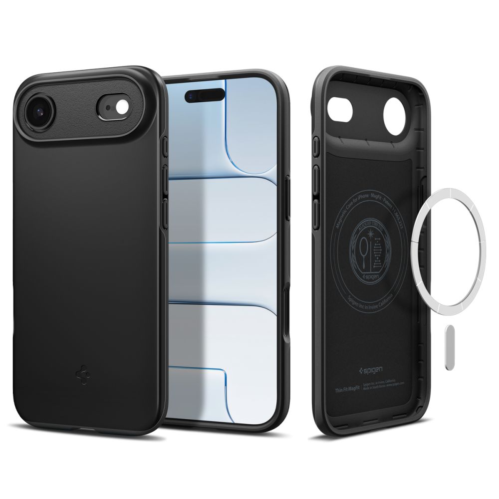 iTok webáruház - Spigen Spigen Thin Fit MagSafe tok iPhone 17 Air készülékhez (fekete) 1 Spigen Thin Fit MagSafe Case for iPhone 17 Air (fekete)