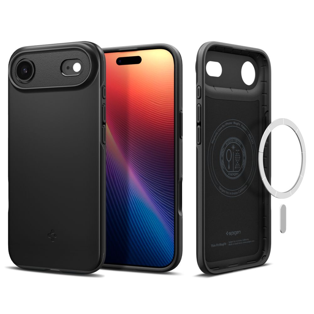 iTok webáruház - Spigen Spigen Thin Fit MagSafe tok iPhone 17 Air készülékhez (fekete) 2 Spigen Thin Fit MagSafe Case for iPhone 17 Air (fekete)