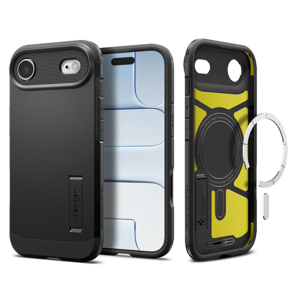 iTok webáruház - Spigen Spigen Tough Armor "T" MagSafe tok iPhone 17 Air készülékhez (fekete) 1 Spigen Tough Armor "T" MagSafe case for iPhone 17 Air (fekete)