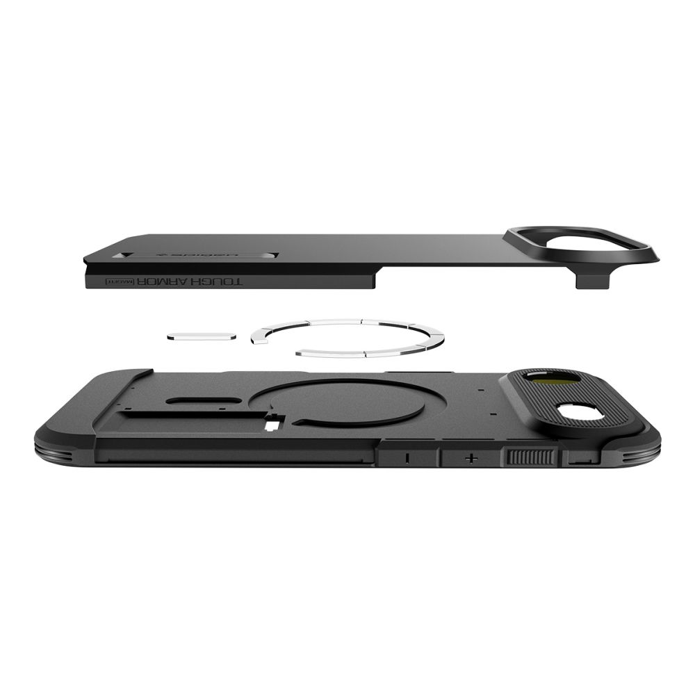 iTok webáruház - Spigen Spigen Tough Armor "T" MagSafe tok iPhone 17 Air készülékhez (fekete) 7 Spigen Tough Armor "T" MagSafe case for iPhone 17 Air (fekete)