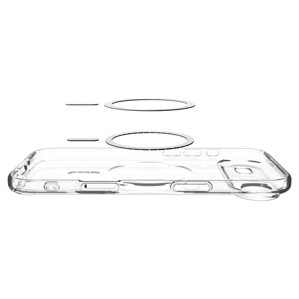 iTok webáruház - Spigen Spigen Ultra Hybrid MagSafe tok iPhone 17 Air (átlátszó és fehér) 7 Spigen Ultra Hybrid MagSafe Case for iPhone 17 Air (átlátszó és fehér)