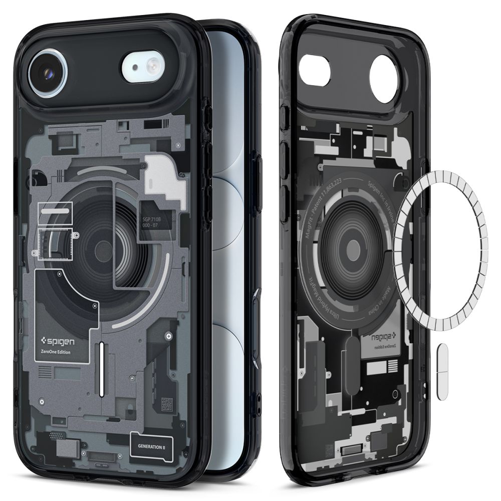iTok webáruház - Spigen Spigen Ultra Hybrid MagSafe tok iPhone 17 Air készülékhez – fekete (fekete) 1 Spigen Ultra Hybrid MagSafe case for iPhone 17 Air Zero One (fekete)